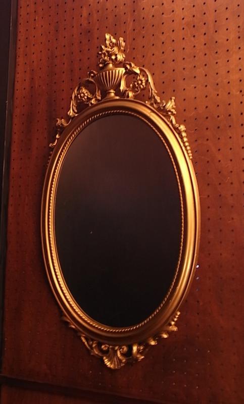 インテリア壁掛け鏡、アンティークオーバルミラー、ウォールミラー LCK