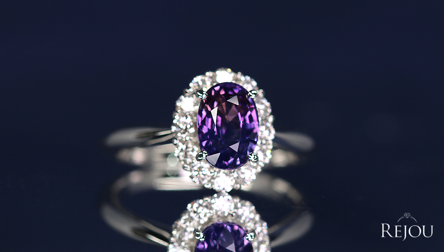 第291回抽選販売＞非加熱パープルサファイア 1.8ct ダイヤモンド 0.4ct