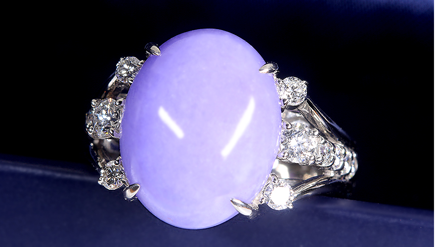 第274回抽選販売＞ラベンダー翡翠（ヒスイ） 10ct ダイヤモンド 0.6ct