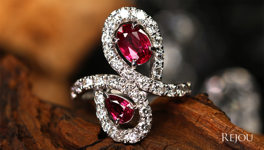 ルビー 1.0ct/約0.4ct ダイヤモンド 1.0ct プラチナ リング(指輪