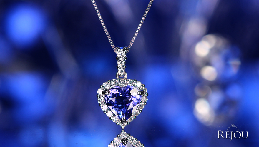 ハートシェイプタンザナイト 約1.1ct ダイヤモンド プラチナ