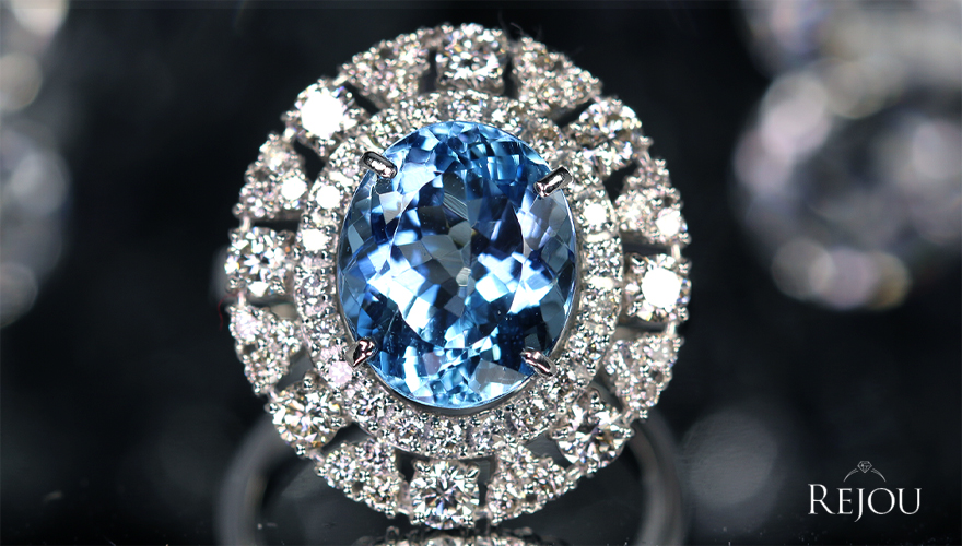 第435回抽選販売＞アクアマリン 約5ct ダイヤモンド 約1.3ct プラチナ