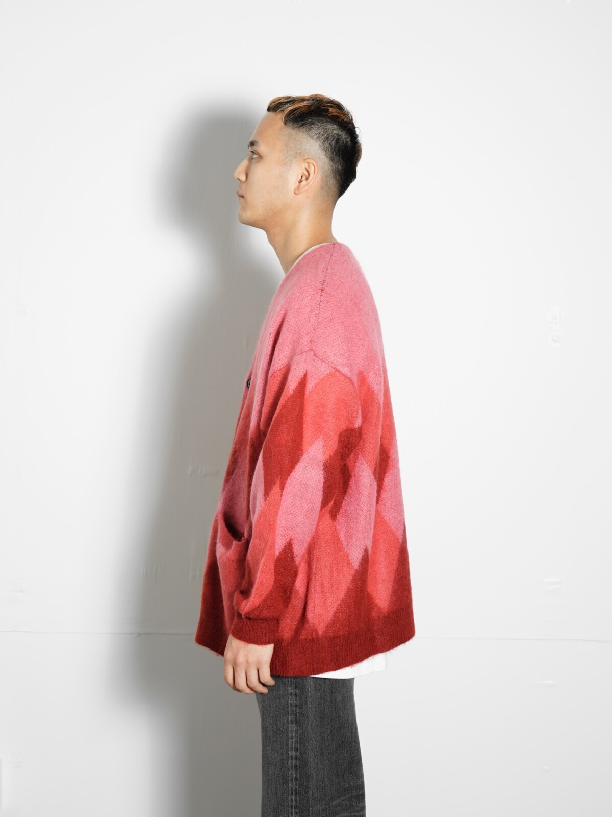 アーガイル モヘア ニットカーディガン - ダイリク レディース