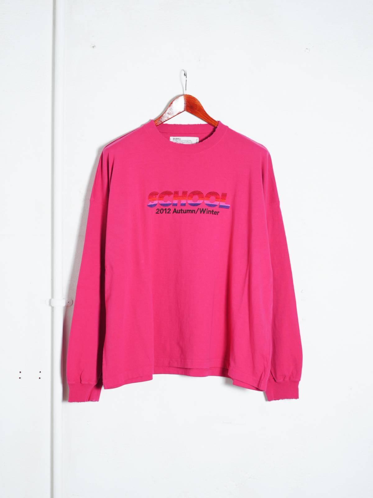 SCHOOL”刺繍 ヴィンテージロングTシャツ - ダイリク レディース