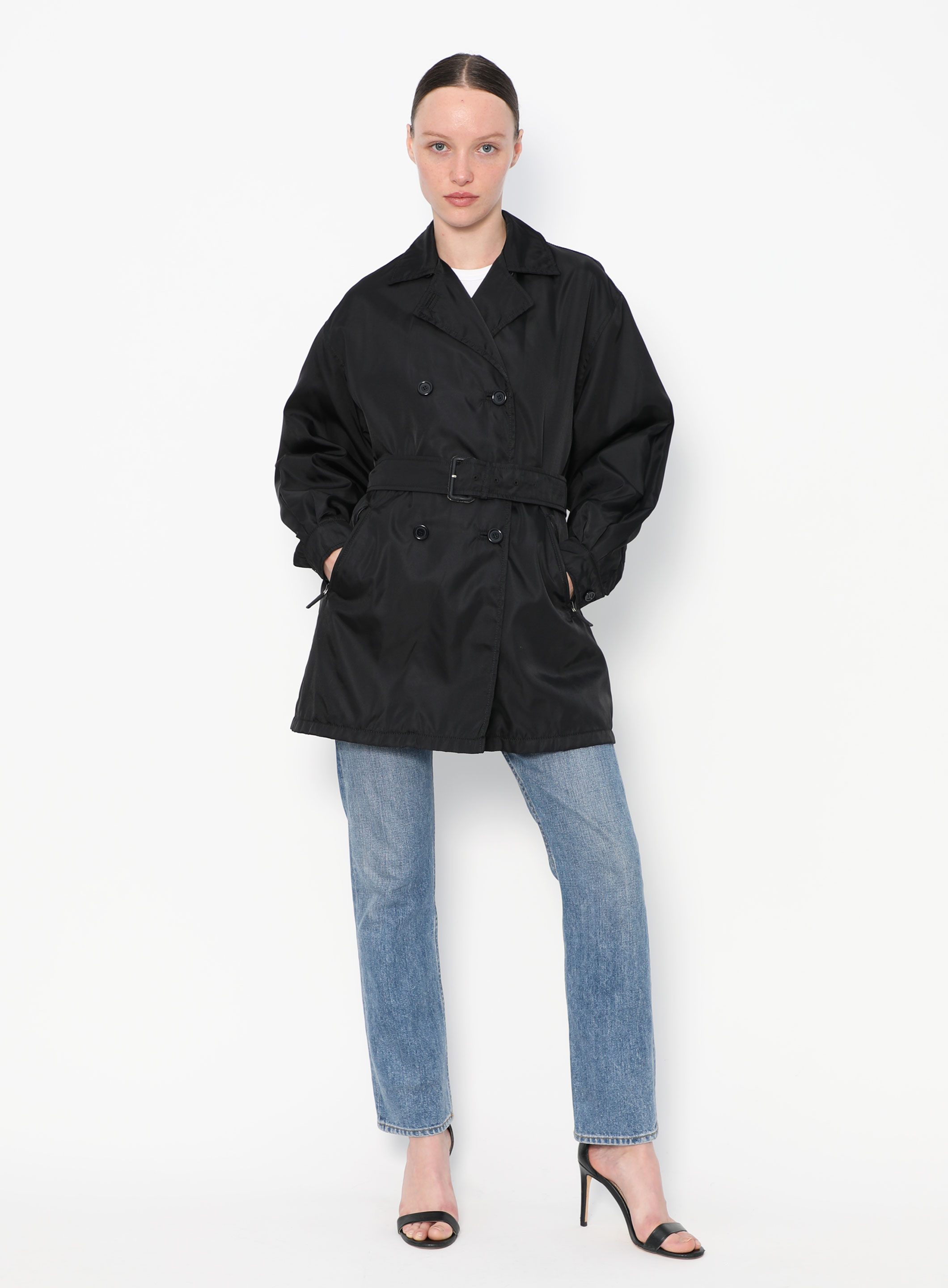 90s Belted Nylon Trench Coat | Authentic & Vintage | ReSee