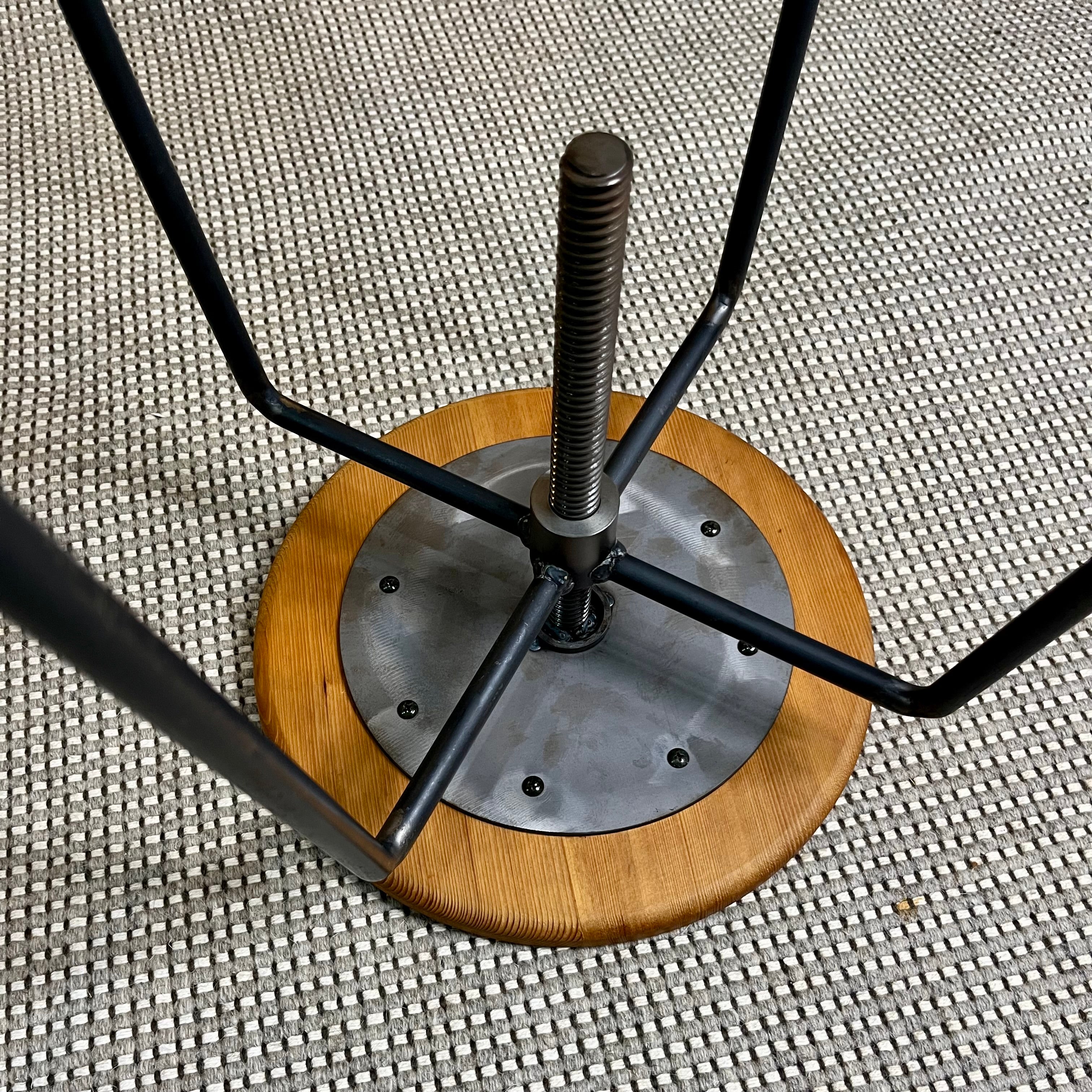 ウッド＆アイアン バースツール ハイスツール カウンターチェア 中古