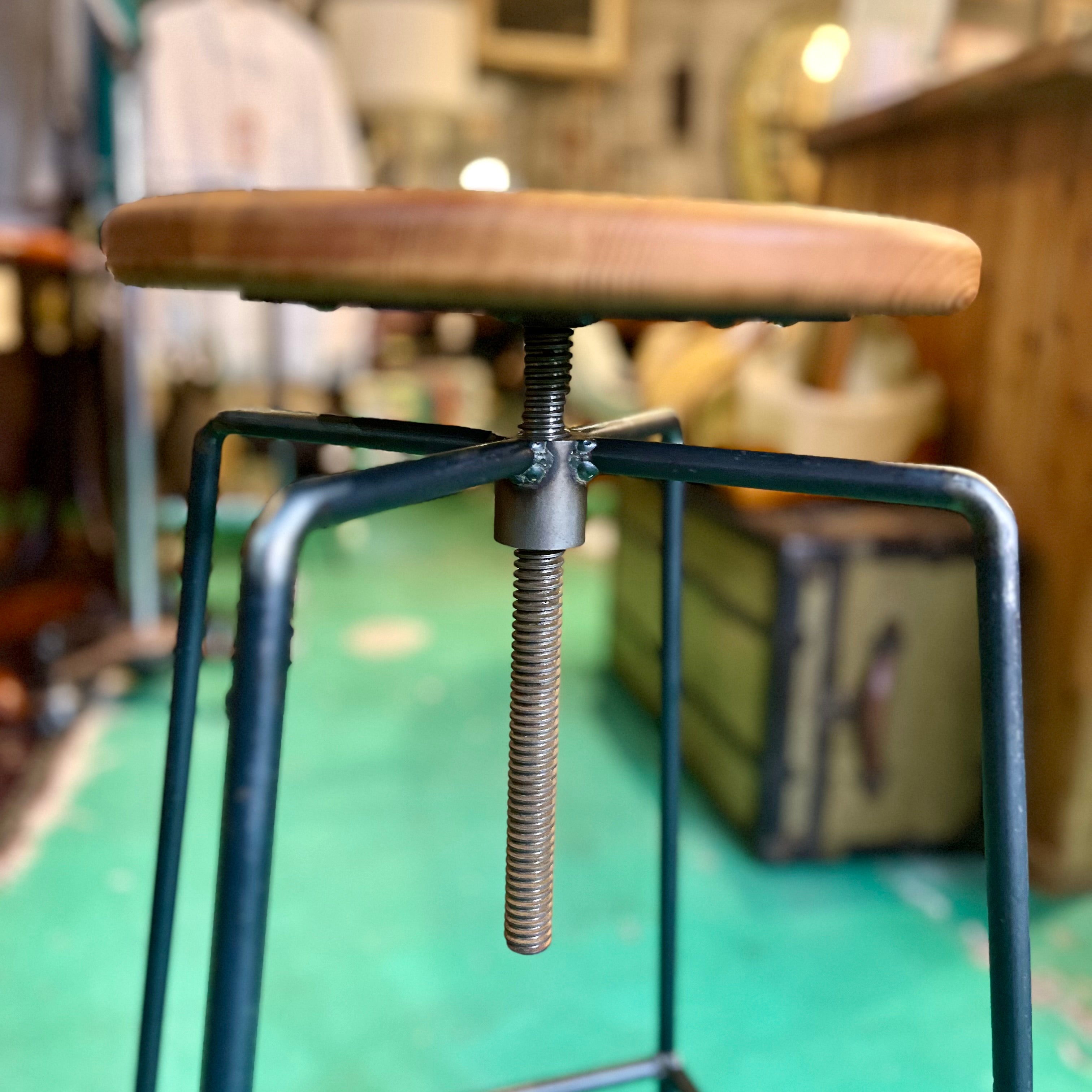 ウッド＆アイアン バースツール ハイスツール カウンターチェア 中古