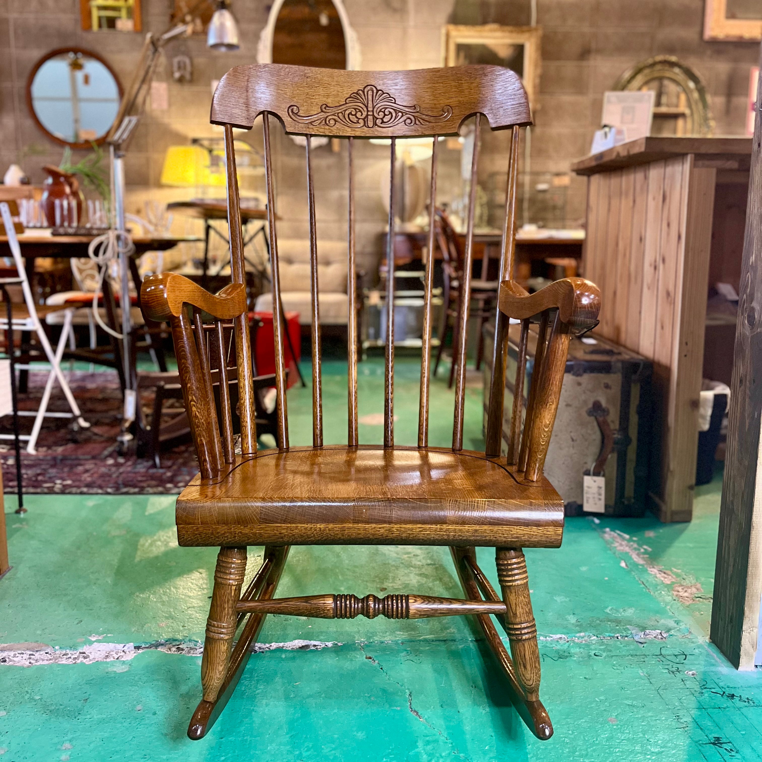 飛騨産業 / HIDA 穂高 ロッキングチェア キツツキマーク 中古 揺れ椅子