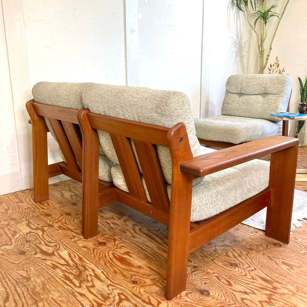 コスガ / KOSUGA 3人掛け セパレート アームソファ チーク材 ジャパン