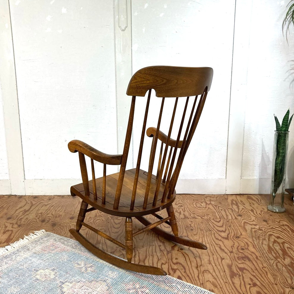 飛騨産業 / HIDA 穂高 ロッキングチェア キツツキマーク 中古 揺れ椅子