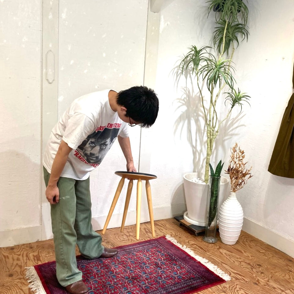 天童木工 / Tendoリングスツール 加藤徳吉 メープル無垢材 ブラック