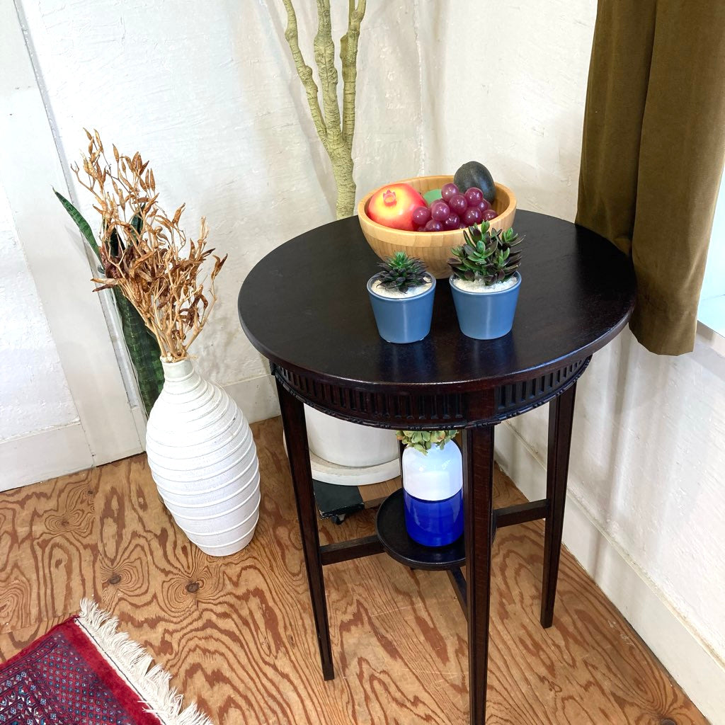 英国 アンティーク サイドテーブル 花台 フラワースタンド 木