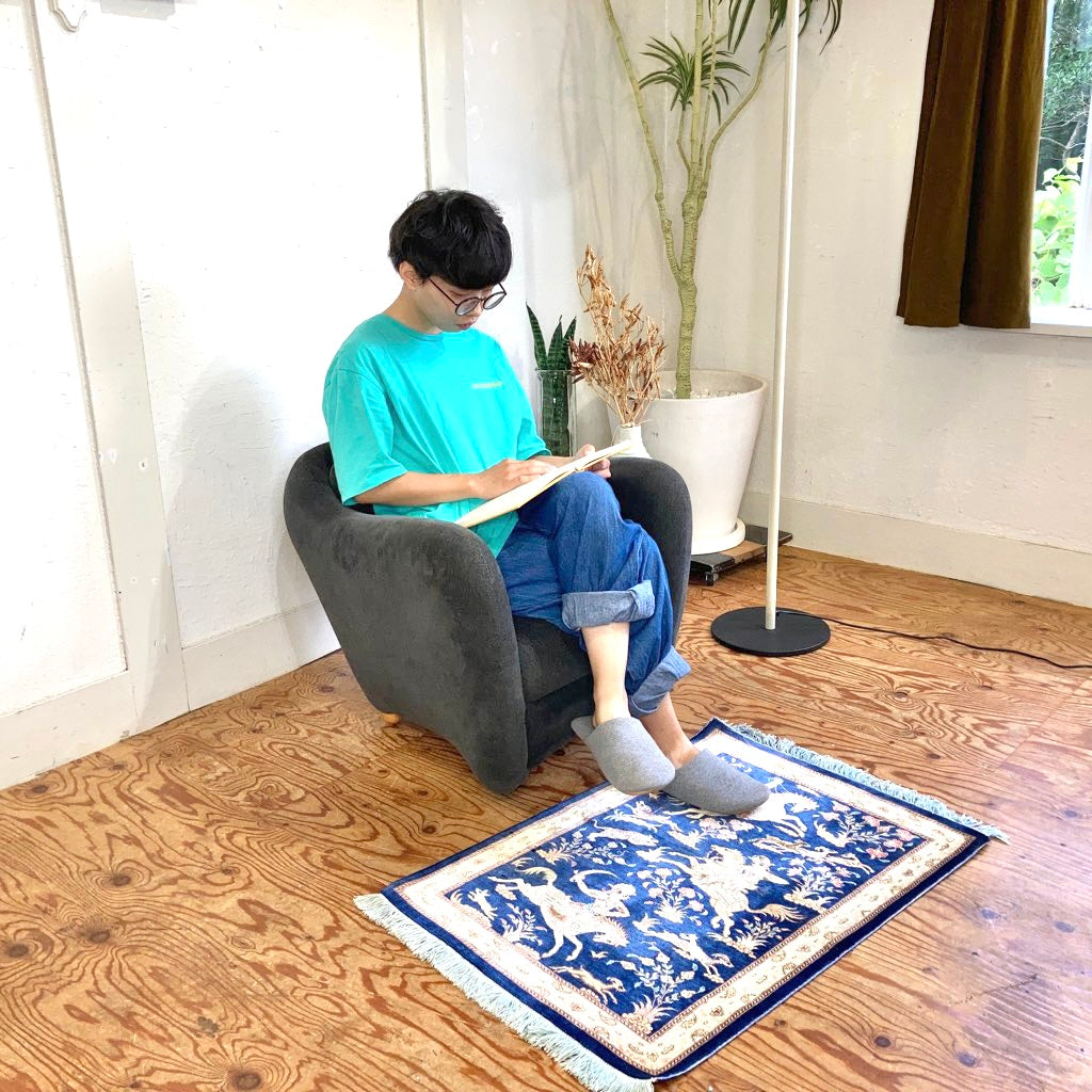 イデー / IDEE ミニミラーアームチェア チャコール 中古 グレー 子供