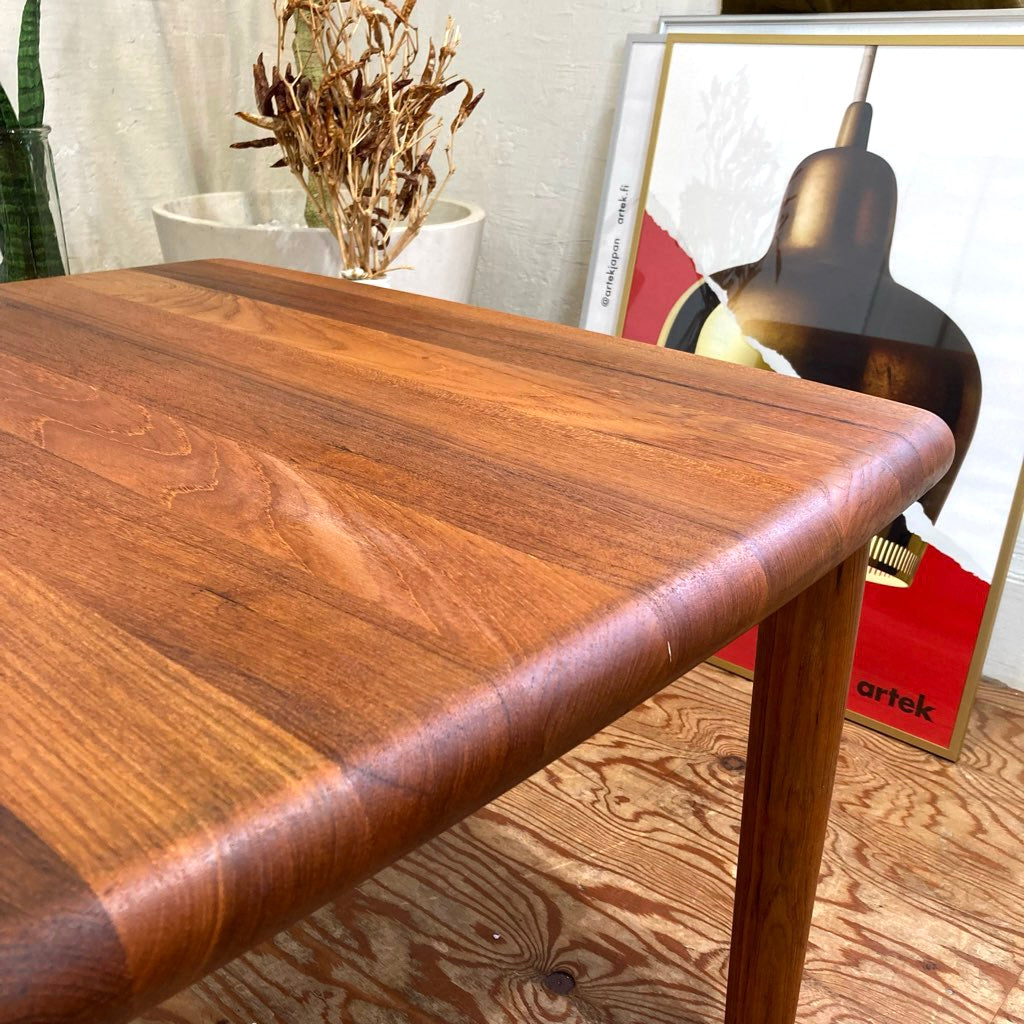 デンマーク製 チーク無垢材 サイドテーブル 北欧 ヴィンテージ 中古