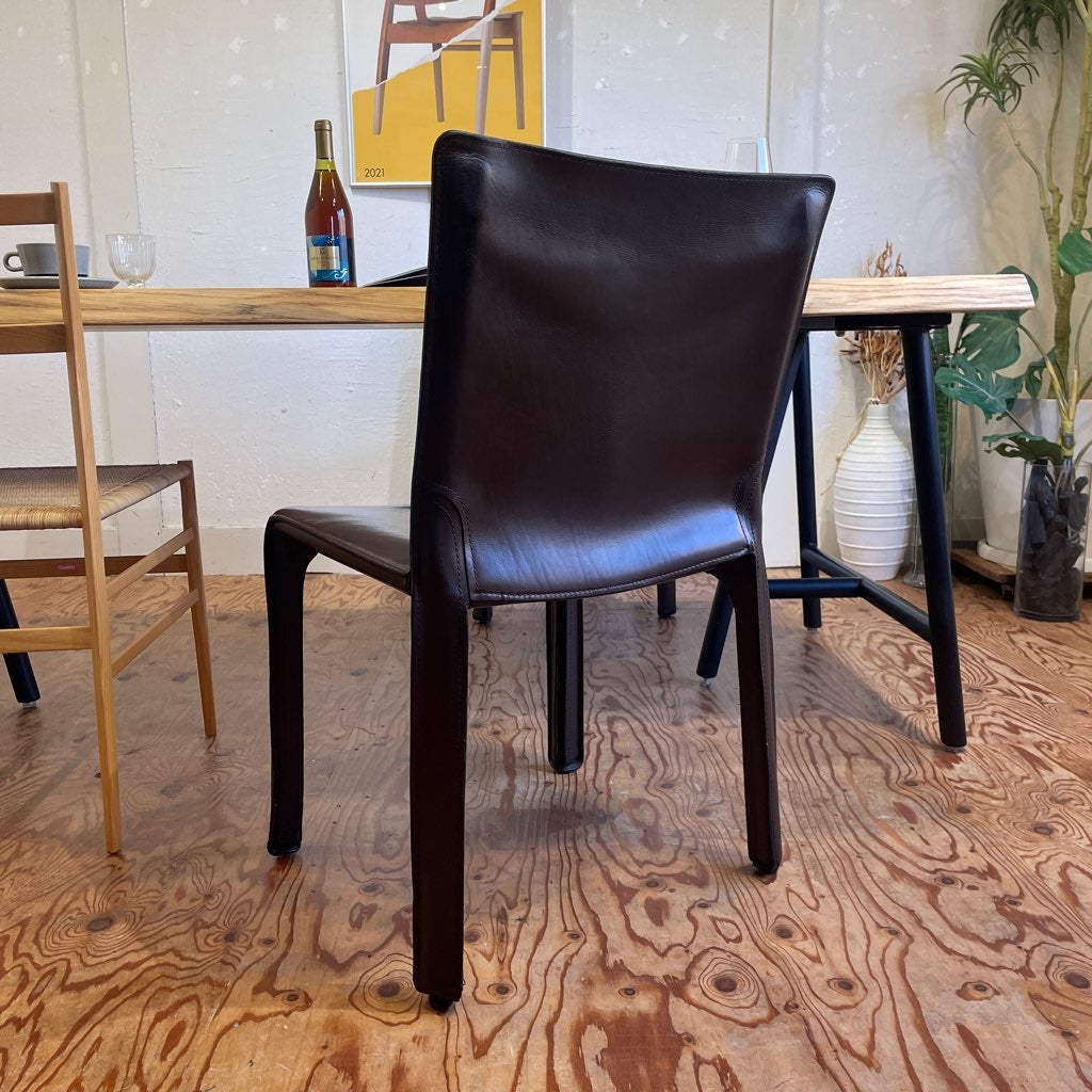 カッシーナ / Cassina キャブ アームレスチェア 412 タバコ マリオ