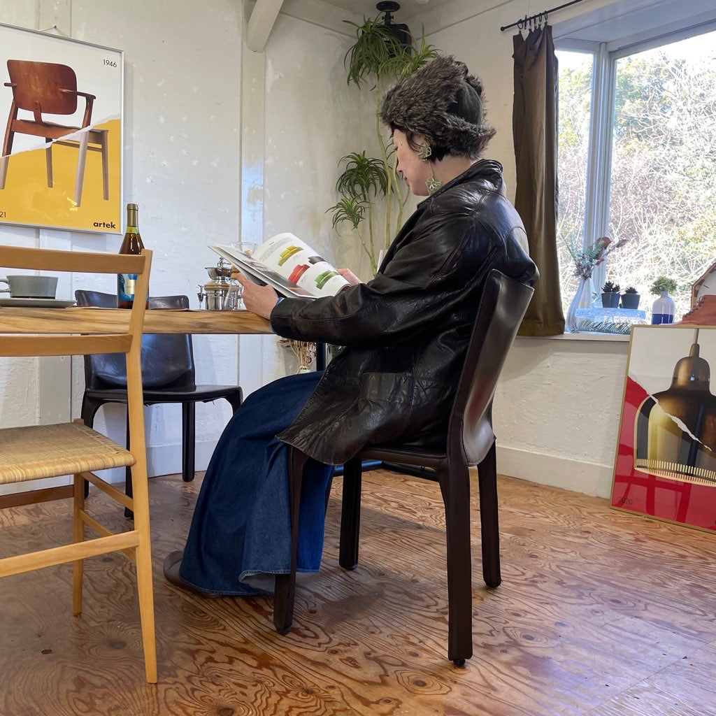 カッシーナ / Cassina キャブ アームレスチェア 412 タバコ マリオ