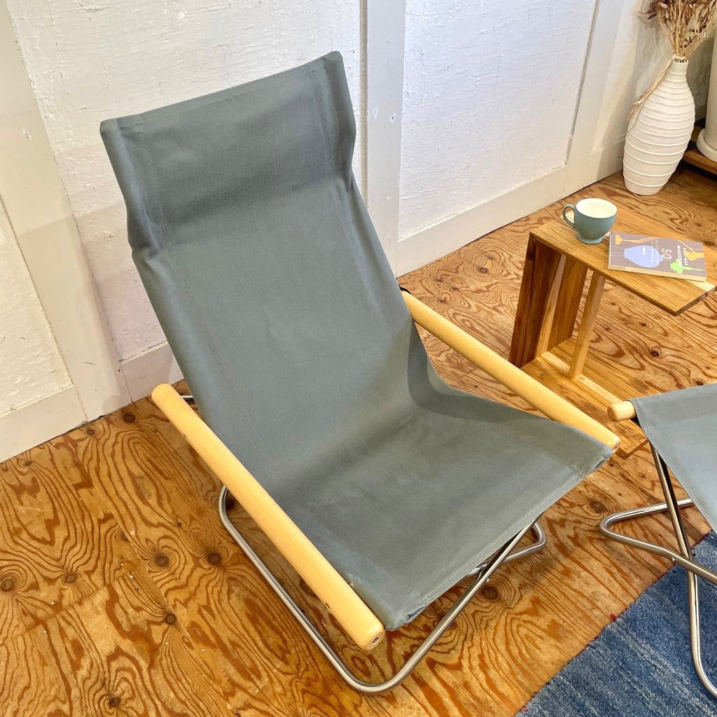 ニーチェア / Nychair X オットマン付き グレー 新居 猛 中古