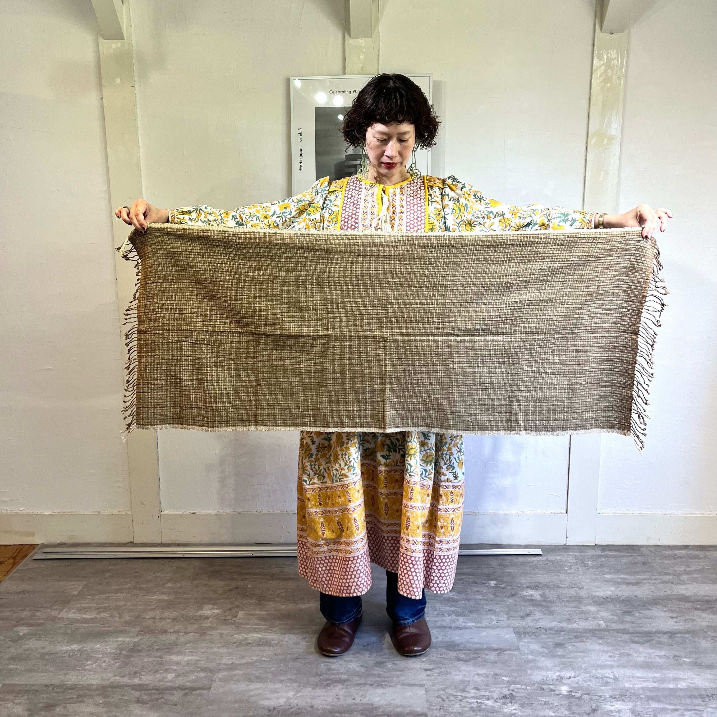 ババグーリ / babaghuri バスタオル 綿100％ ストール 茶系 ヨーガン