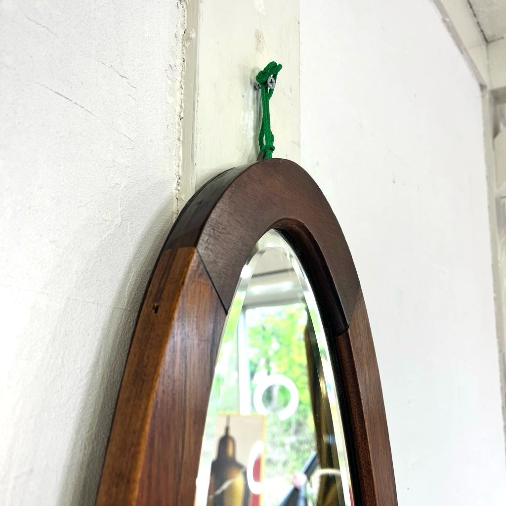 アンティーク オーバル ウォールミラー 鏡 楕円 中古 シンプル 和 古