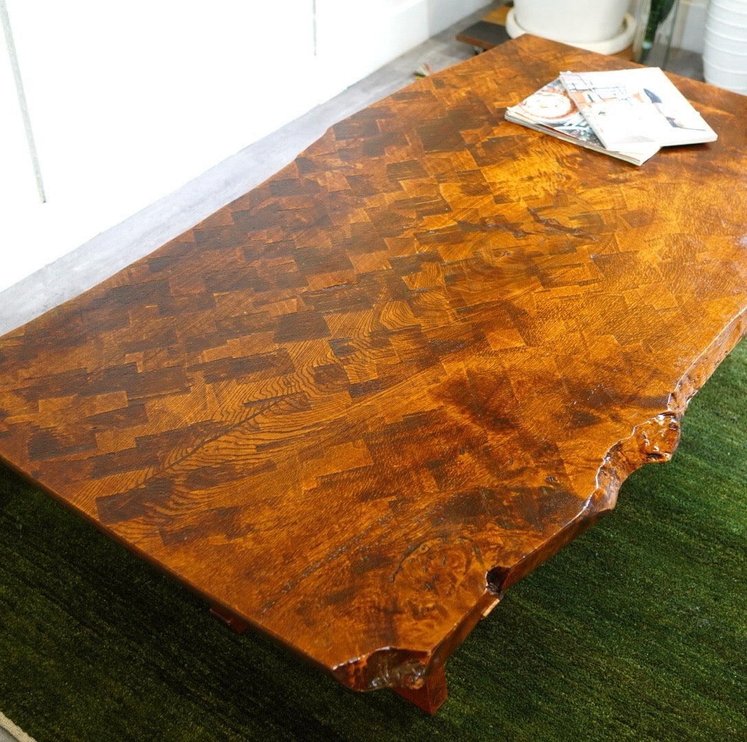 一枚板 ローテーブル 座卓 中古 机 日本 和 モダン