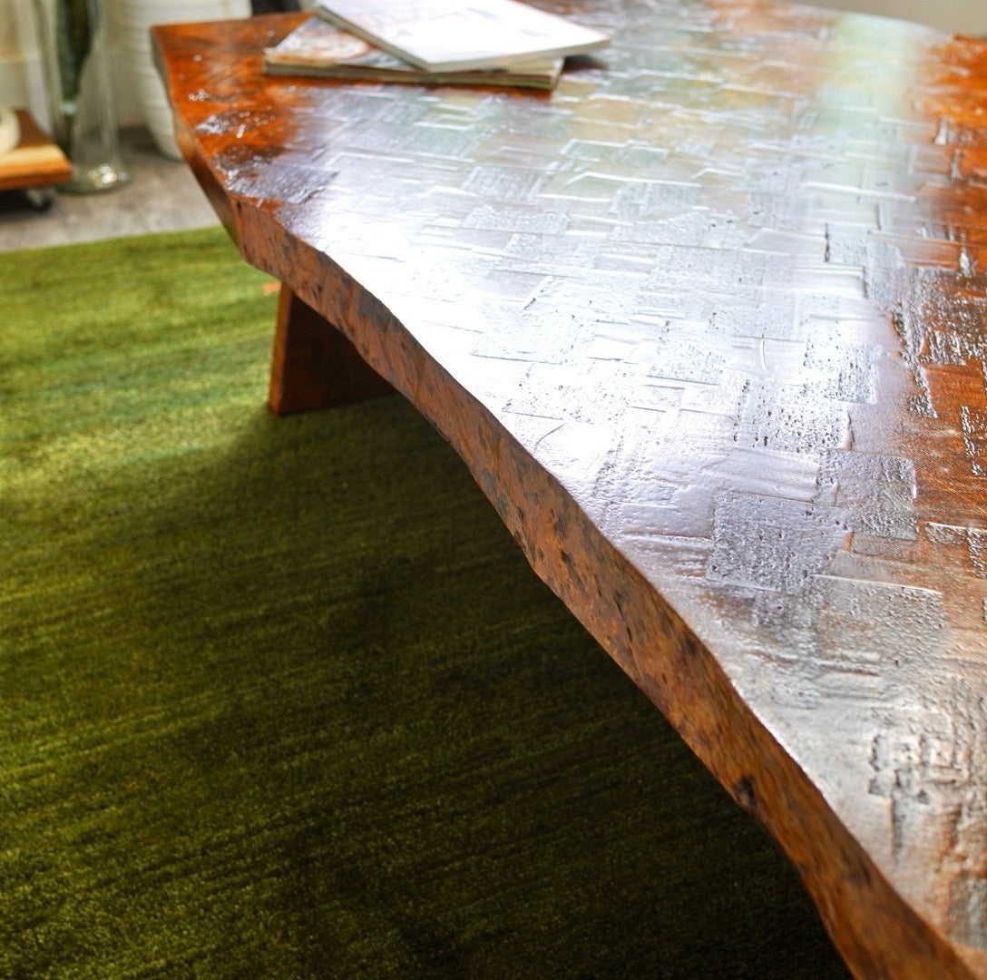 一枚板 ローテーブル 座卓 中古 机 日本 和 モダン
