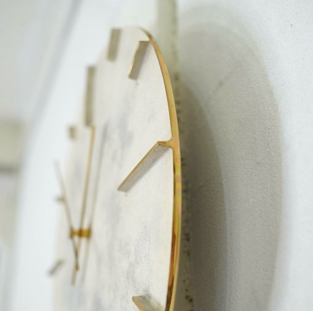 レムノス / Lemnos クエィント / Quaint 斑紋純銀色 壁掛け時計 安積伸