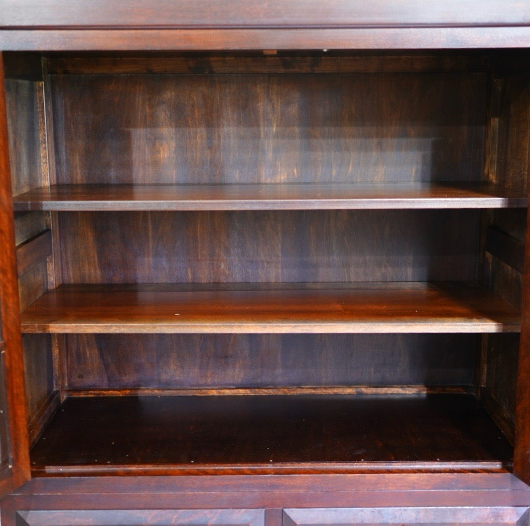 松本民芸家具 G-I型 面取食器棚 食器棚 飾り棚 ミズメザクラ 木製 木 中古