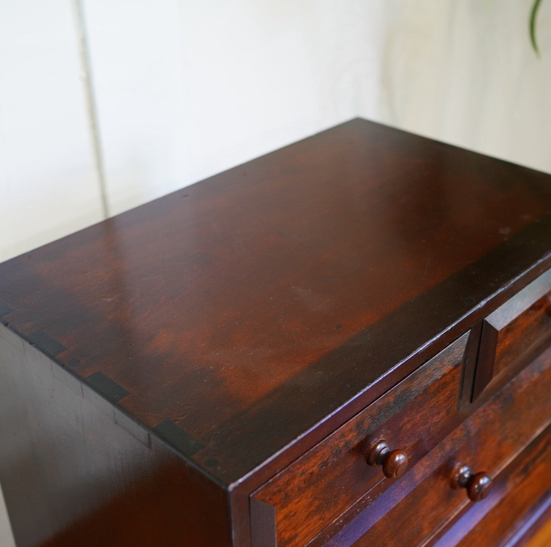 松本民芸家具 凸面小抽出 中古 収納棚 キャビネット 古民家 和風 松民