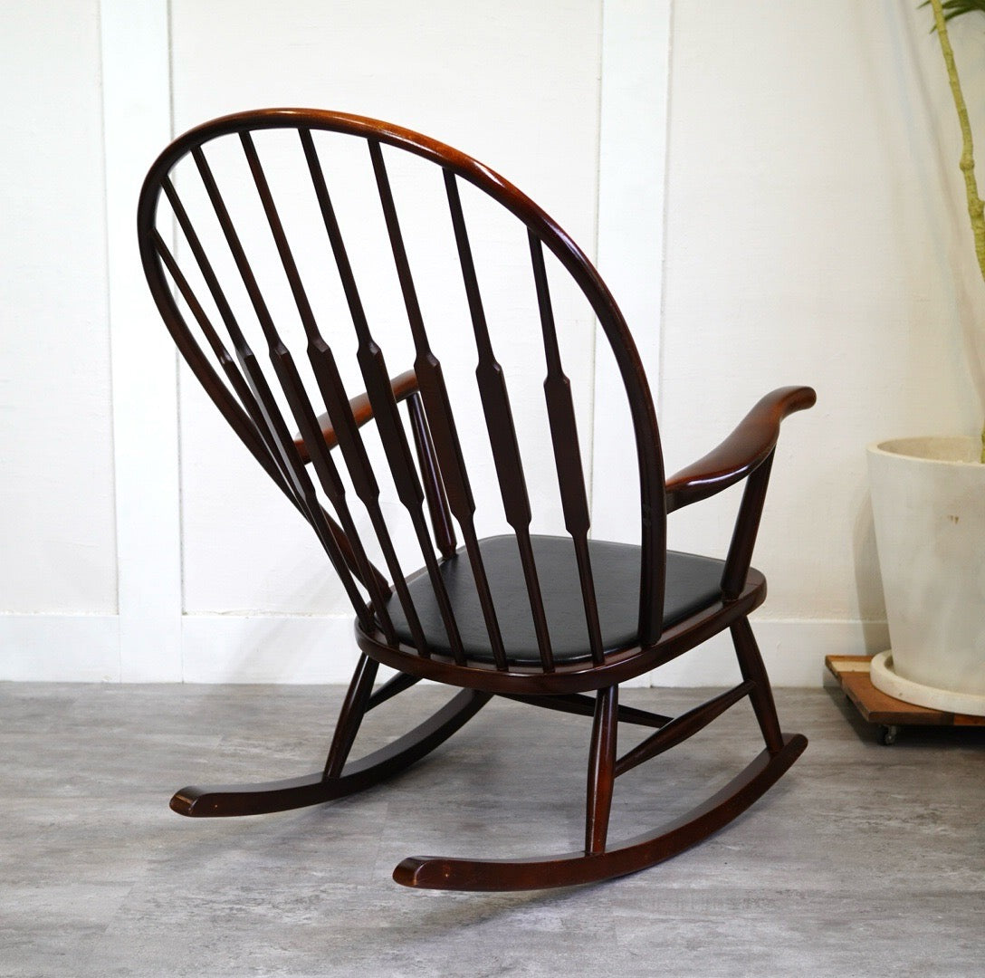 秋田木工 ロッキングチェア ピーコック ヴィンテージ 中古 安楽椅子