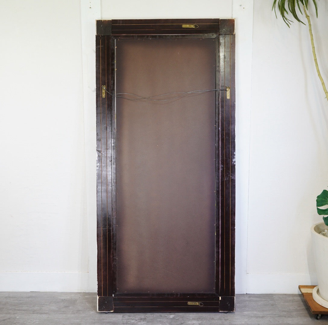 アンティーク調 全身鏡 ミラー 姿見 ホワイト シャビー 【中】 中古