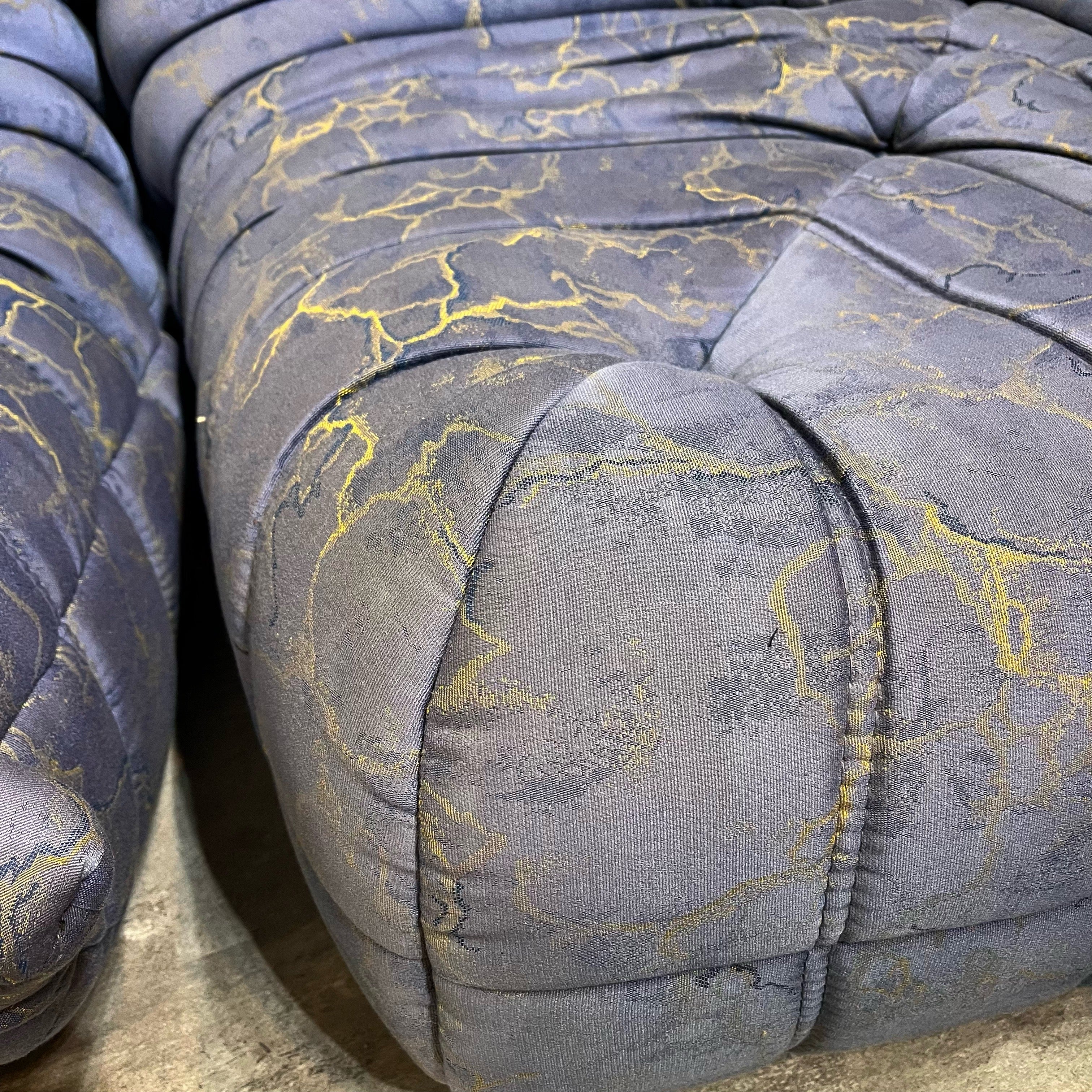 リーン・ロゼ ligne roset トーゴ コーナーソファ 1人掛け 中古 ブルー