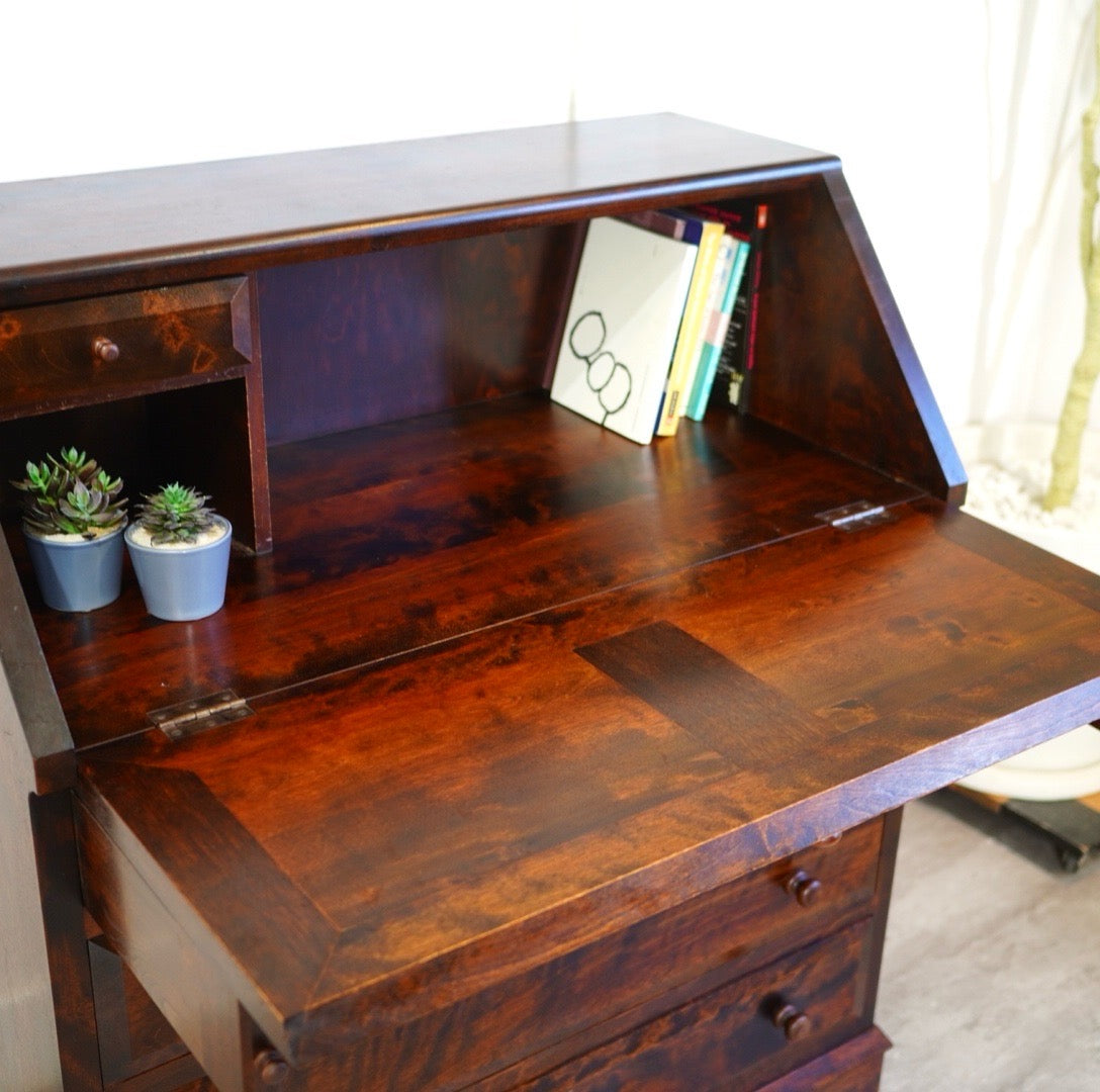 松本民芸家具 T型ライティングビューロー 文机 中古 本棚 古民家