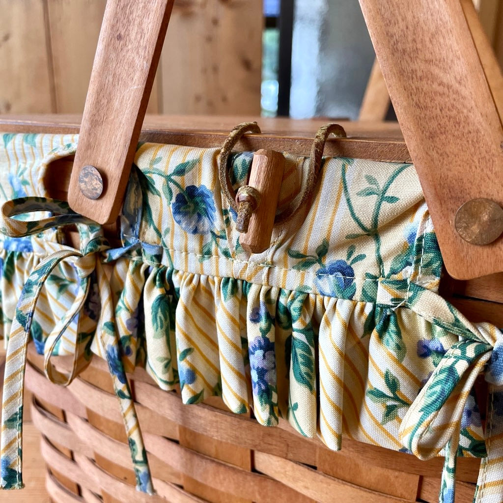 ロンガバーガー/Longaberger バスケット大【4】蓋付きかご カントリー