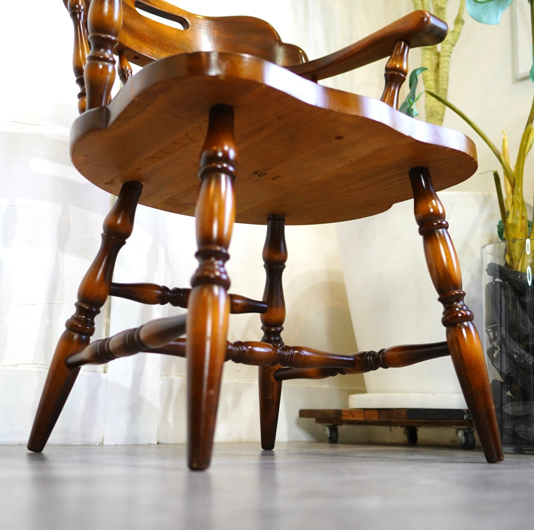 飛騨産業 / HIDA 穂高 アームチェア ダイニングチェア 中古 椅子 レトロ