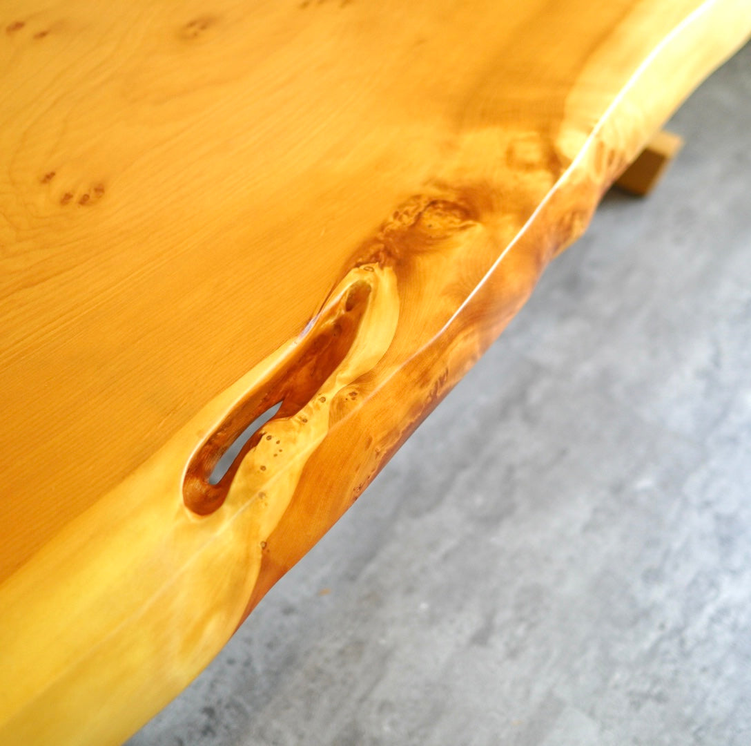 一枚板 ローテーブル イチョウ 中古 リビングテーブル 花台 サイド