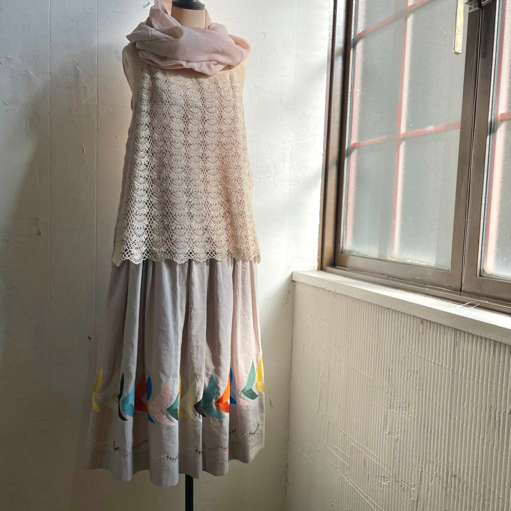 古着】ミナペルホネン / mina perhonen バード / bird プリーツスカート