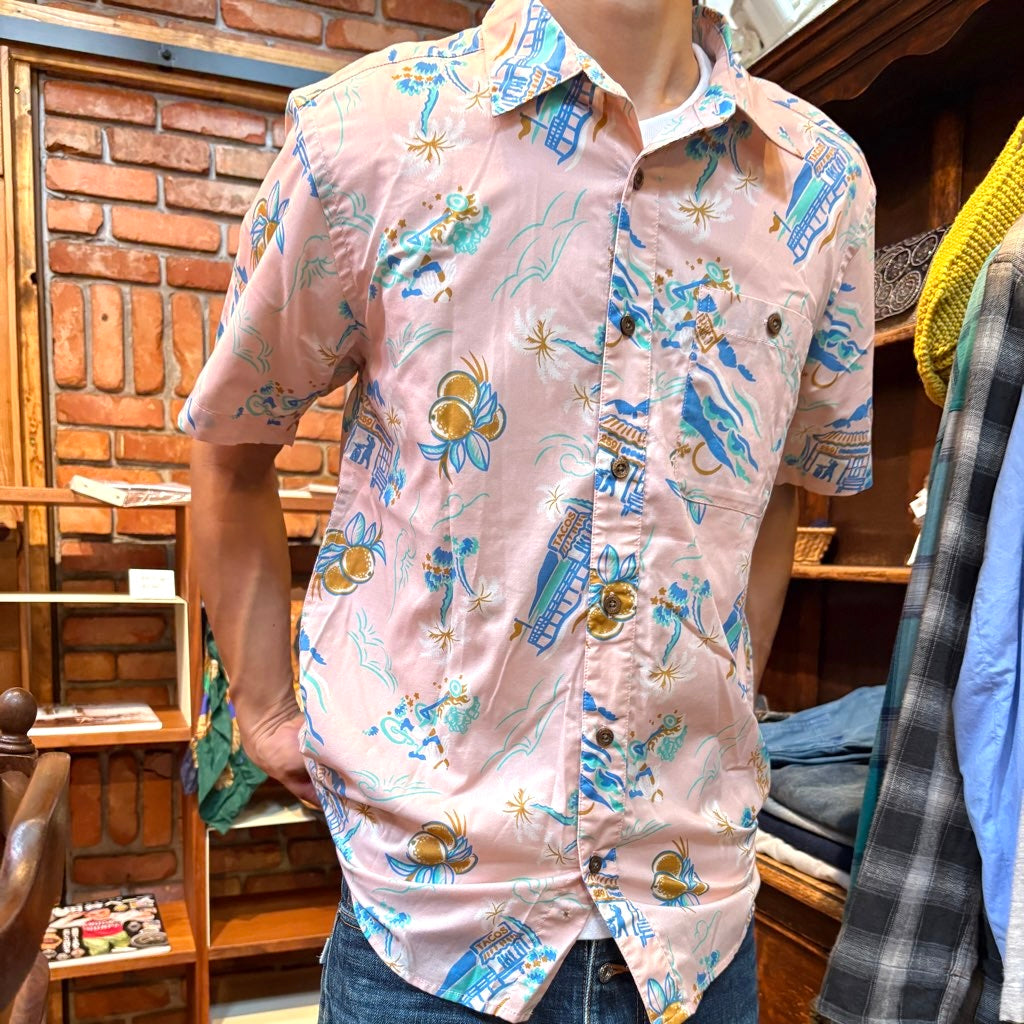 古着】パタゴニア/patagonia アロハシャツ パタロハ ピンク 安い 中古 美品