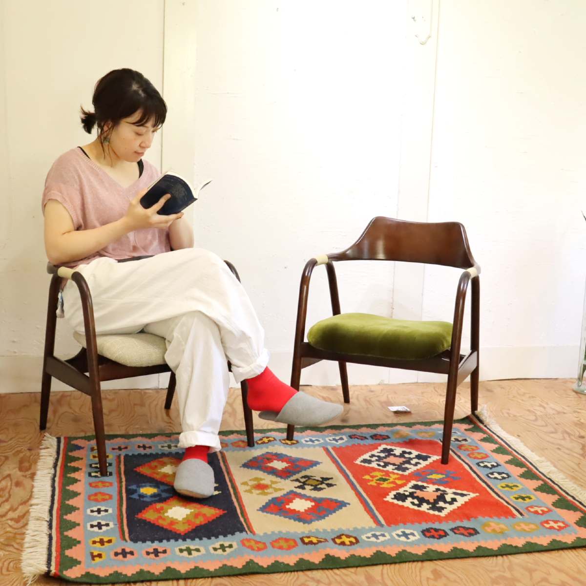 飛騨産業 アイガー / EIGER チェア アームチェア グリーン【1