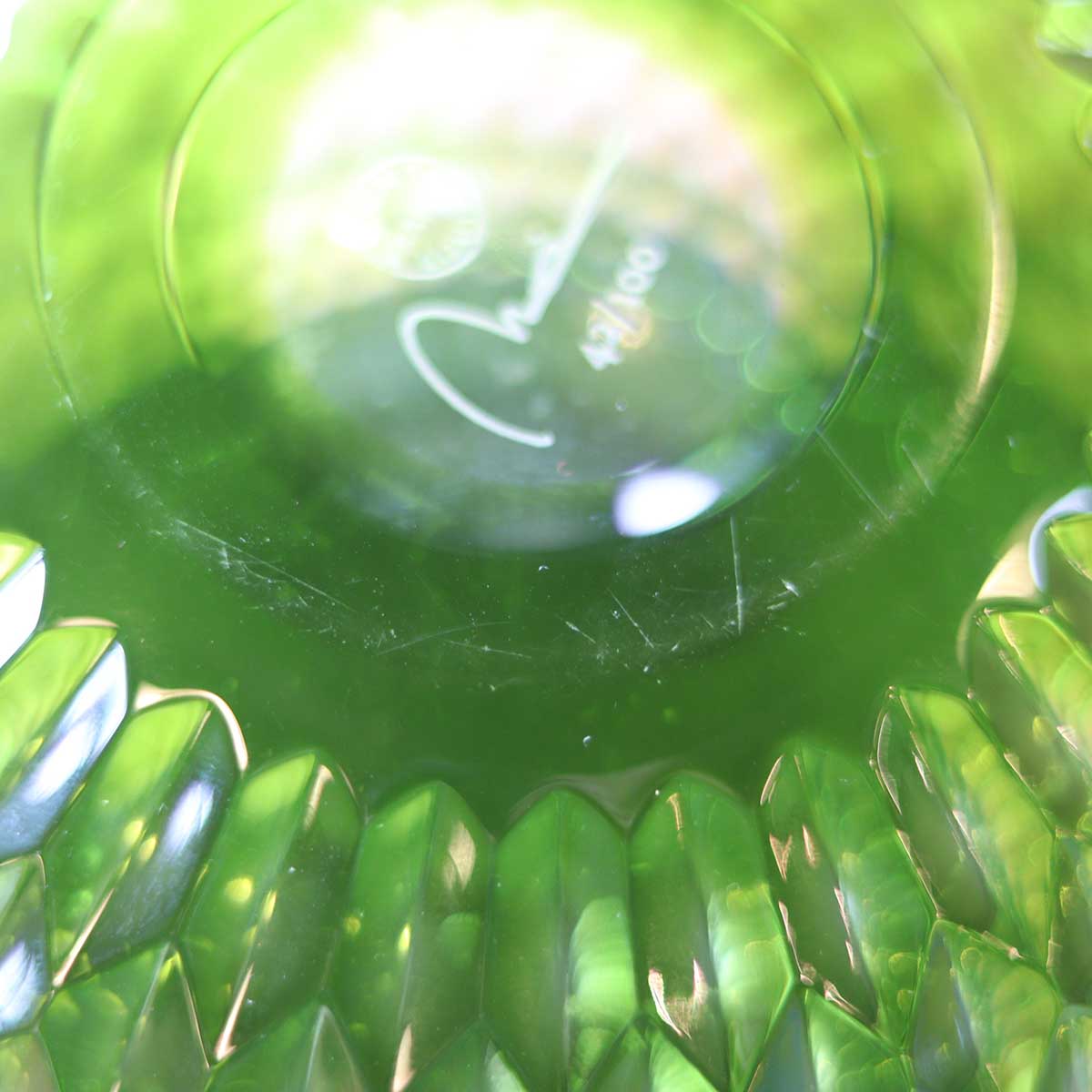 サンルイ / Saint-Louis フォリア フラワーベース 花瓶 グリーン 限定