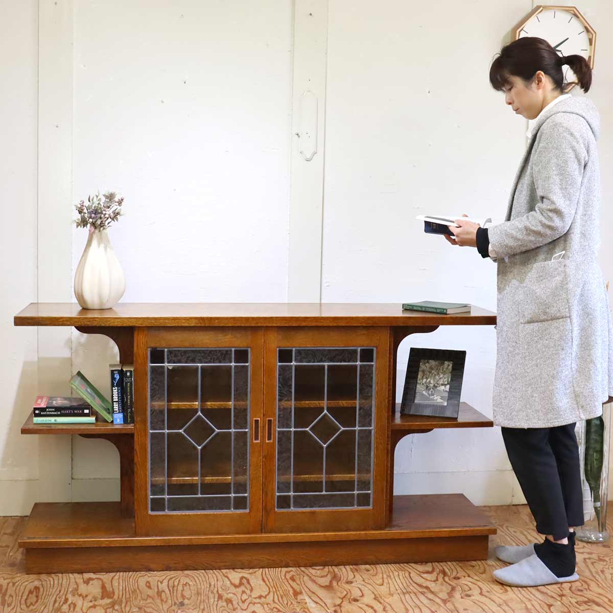 ブルージュ 三越家具 カントリーハウス 飾り棚 サイドボード 中古