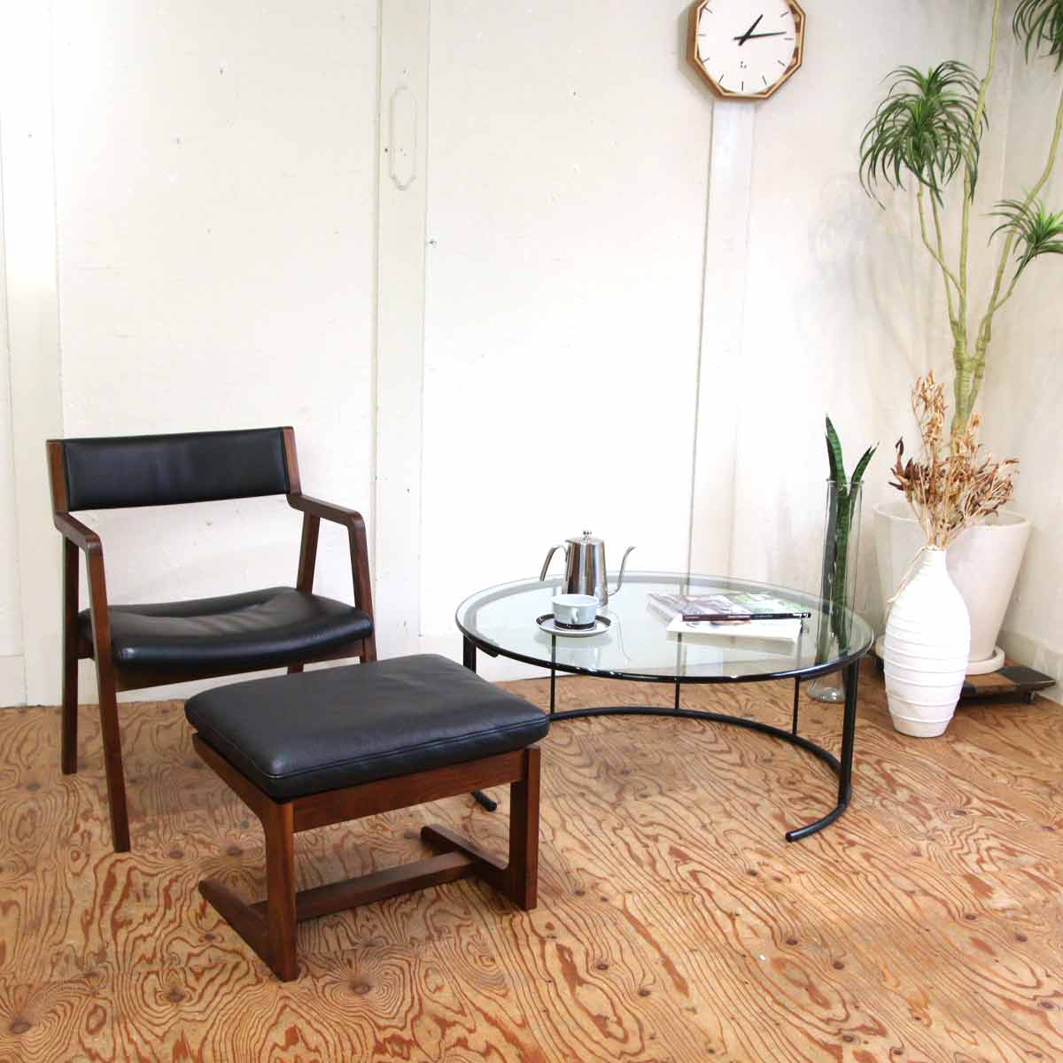 シギヤマ家具 シティ LDチェア オットマン 岩倉 榮利 中古 イージー