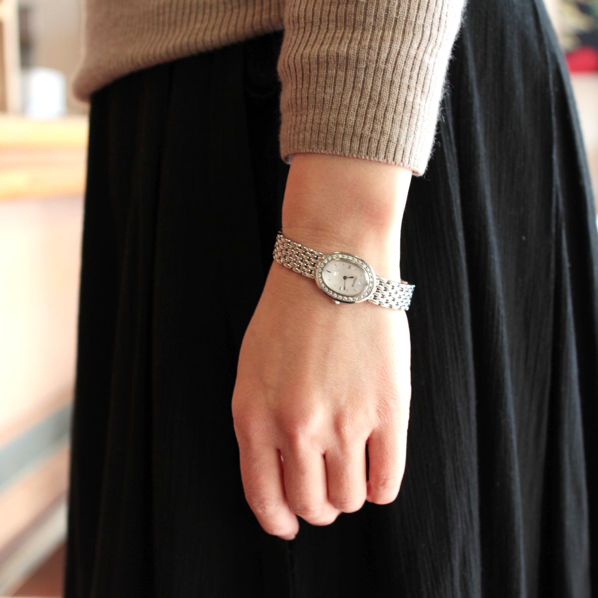 セイコー / SEIKO クレドール 28Pダイヤ【37】レディース 腕時計