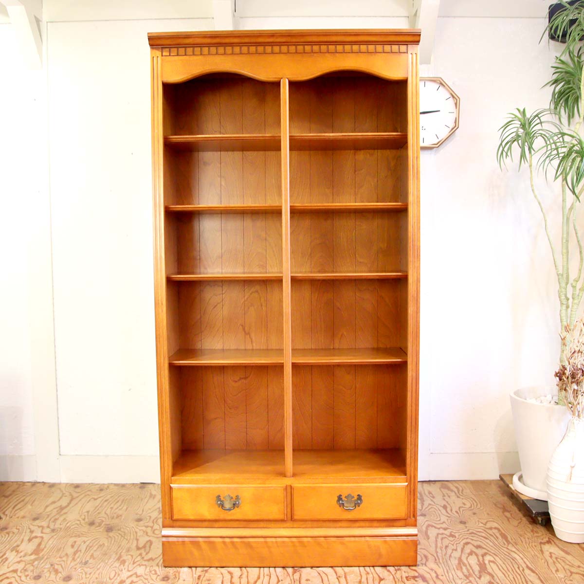 横浜ダニエル 書棚 オープン クラシック家具 本棚 ブックシェルフ