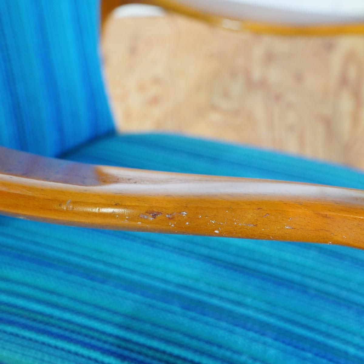 カリモク / karimoku アームチェア【1】ブルー オールドカリモク