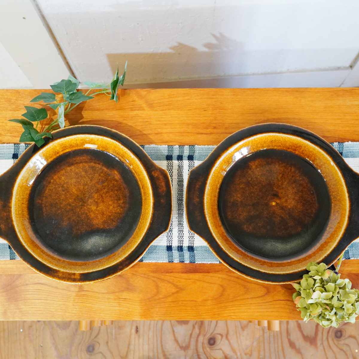 岩井窯 パイ皿 大 山本 教行 土鍋 丸皿 オーブン皿 オーブン料理