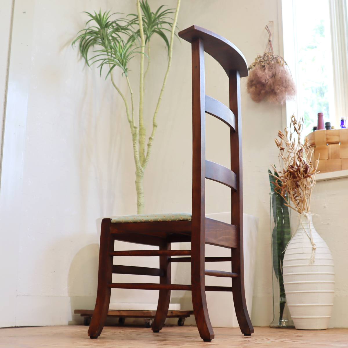 チャーチチェア ハイバック チャペル 教会 木製 椅子 英国アンティーク