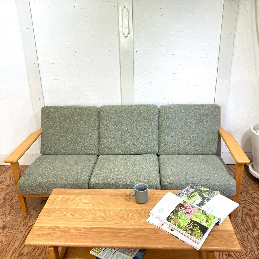 ウニコ / unico ヴィスカ / VISKA 3人掛け ソファ グリーン 中古 北欧