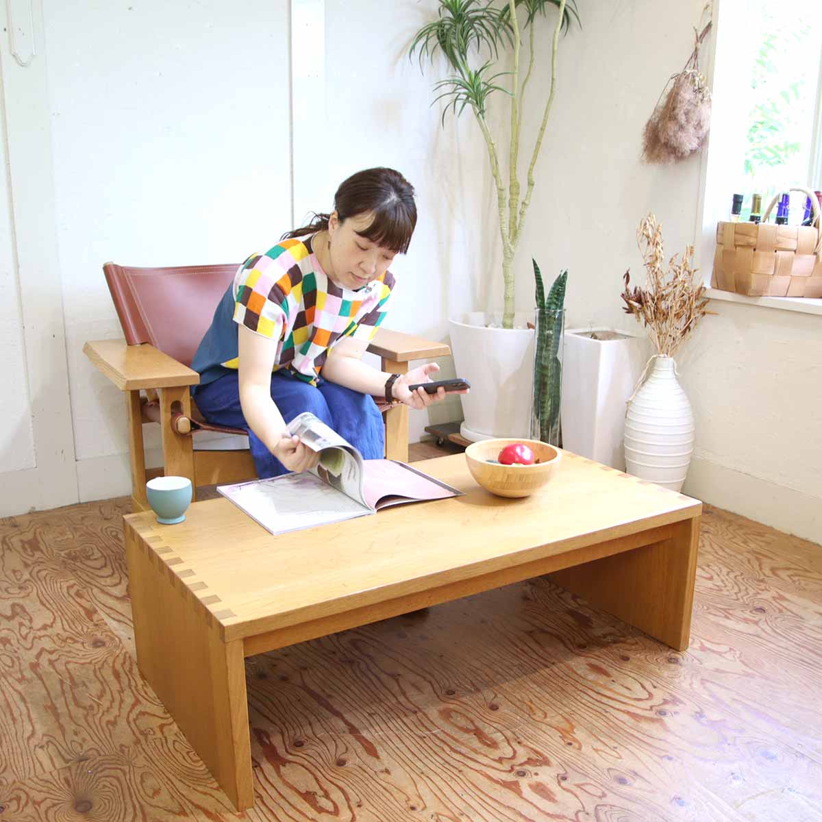 柏木工 / KASHIWA リビングテーブル ローテーブル ベンチ オーク 無垢