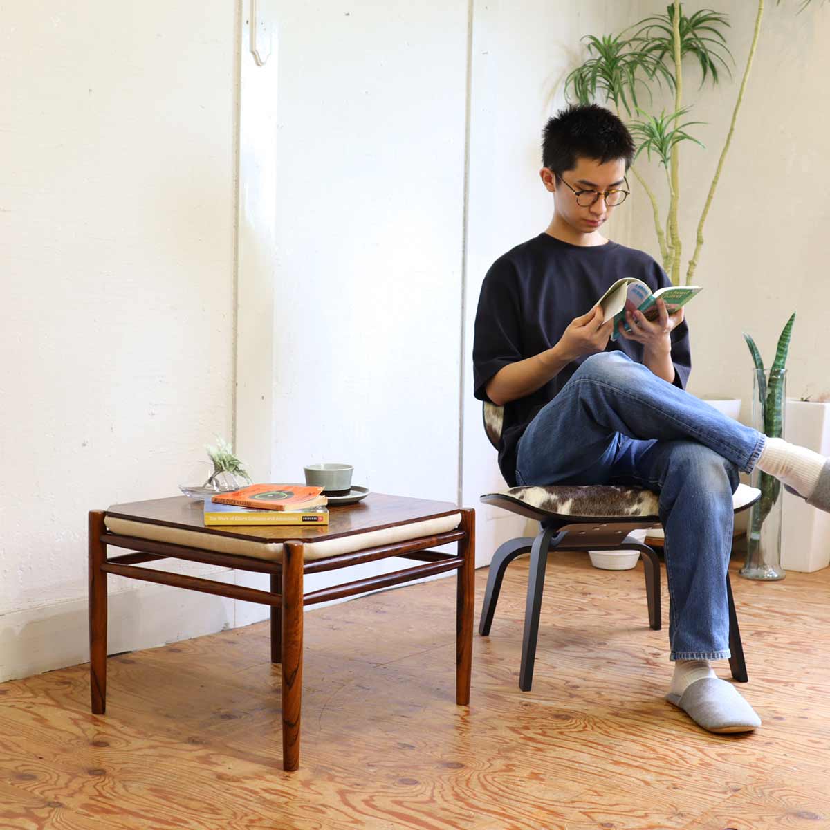 サイドテーブル スツール オットマン ローズウッド デンマーク 北欧