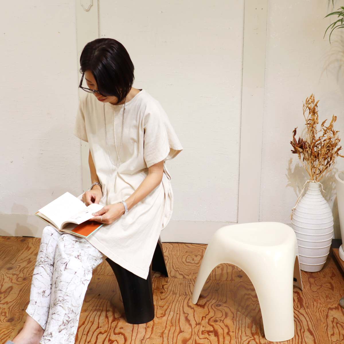 ハビタ / habitat エレファントスツール クリーム 柳宗理 ミッド